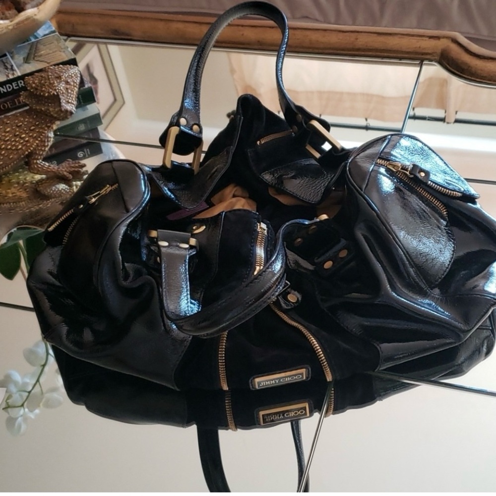 Authentic Jimmy Choo Expandable Satchel - Picture 4 of 11